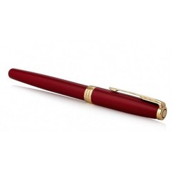 PARKER SONNET FOUNTAIN PEN - RED LACQUER - GOLD TRIM